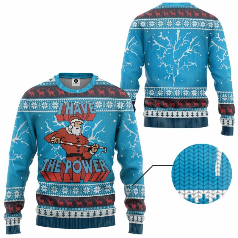 3D I Have The Power Ugly Christmas Sweater