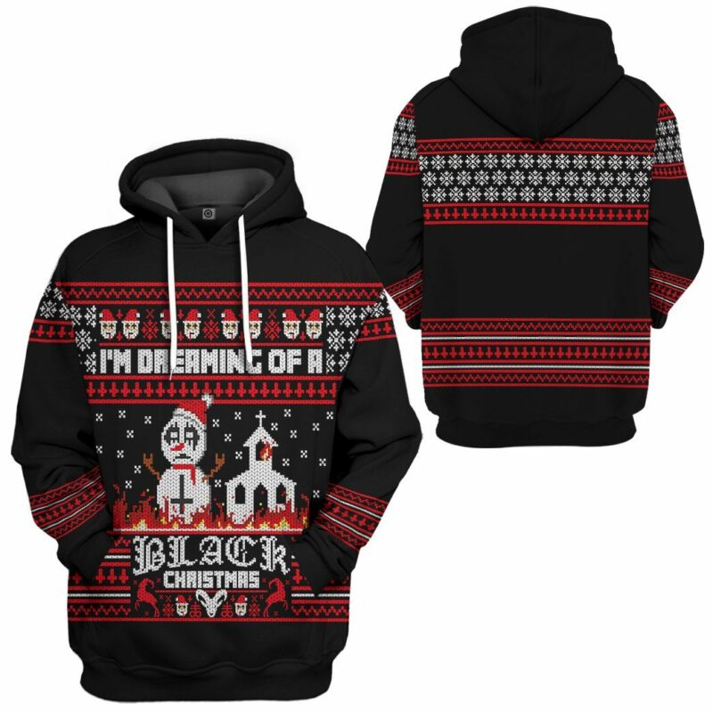 3D Im Dreaming Of A Black Christmas Custom Hoodie Apparel