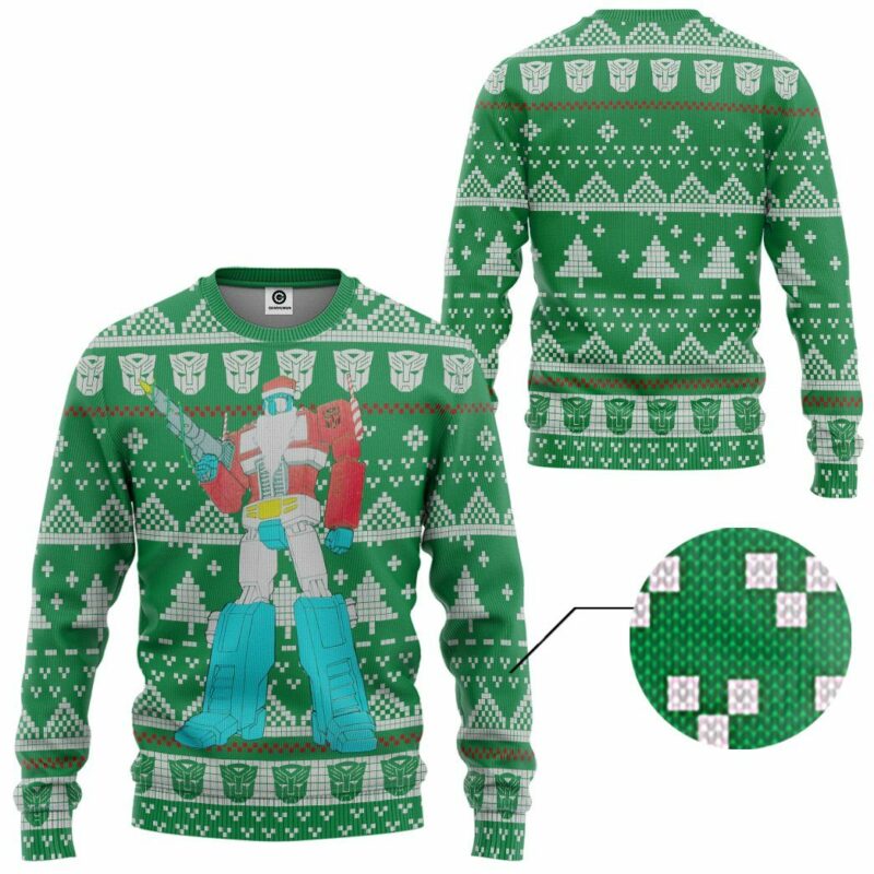 3D Optimus Prime Ugly Christmas Sweater