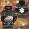 3D Paramedic Logo Ambulance Ugly Christmas Sweater Custom Hoodie Apparel