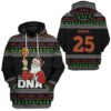 3D Santa Claus 25 Basketball Christmas Ugly Sweater Custom Tshirt Hoodie Apparel