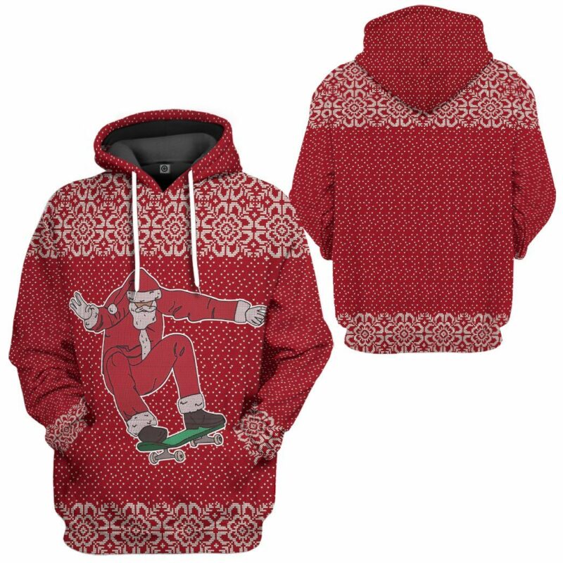 3D Santa Claus Jolly Custom Hoodie