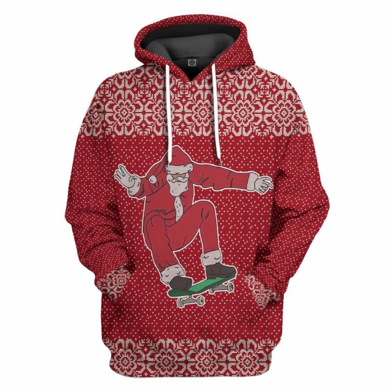 3D Santa Claus Jolly Custom Hoodie