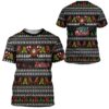 3D Santa Village Firefighter Ugly Christmas Sweater Custom Tshirt Apparel