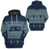 3D Shitter's Full Ugly Christmas Sweater Blue Custom Hoodie Apparel