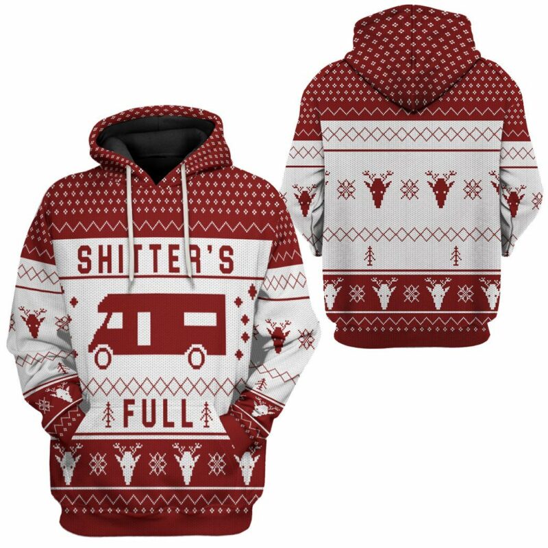 3D Shitters Full Red Hoodie