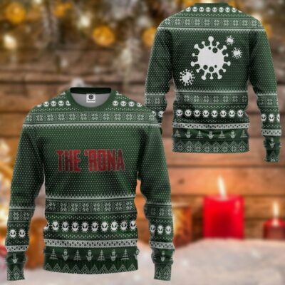 3D The Rona Virus Ugly Christmas Sweater Custom Tshirt Hoodie Apparel