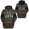 3D WFH Work From Home Ugly Christmas Sweater Custom Tshirt Hoodie Apparel