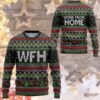 3D WFH Work From Home Ugly Christmas Sweater Custom Tshirt Hoodie Apparel