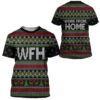 3D WFH Work From Home Ugly Christmas Sweater Custom Tshirt Hoodie Apparel