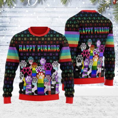 Happy Purride LGBT Ugly Christmas Sweater