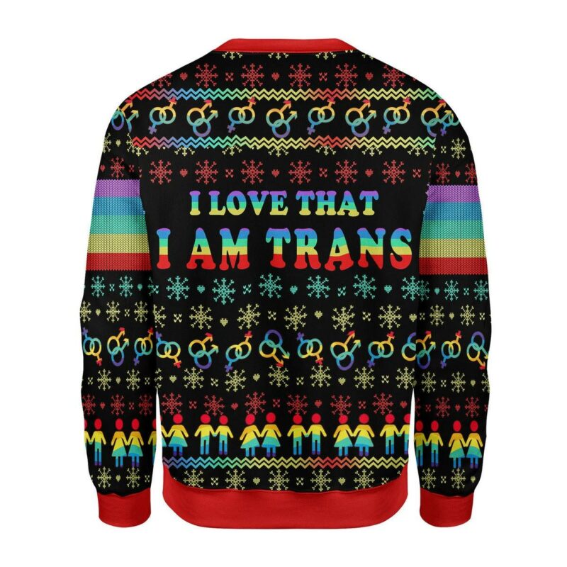 I Love That I Am Trans Christmas Sweater