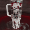 Glow in the dark Horror Movie Tumbler Halloween 40oz, Evil Characters, Horror Film, Ghost, Stainless Steel, Screams, Jason, Michael