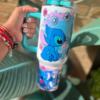 Stitch 40oz Tumbler, tumbler Dupe, Tumble 40oz , tumbler with handle, Cartoon Tumbler