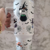 Halloween Ghost Tumbler , 40 oz tumbler with straw. gift for her, ice coffee cup, birthday gift for friend, gift for mom