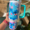 Stitch 40oz Tumbler, tumbler Dupe, Tumble 40oz , tumbler with handle, Cartoon Tumbler