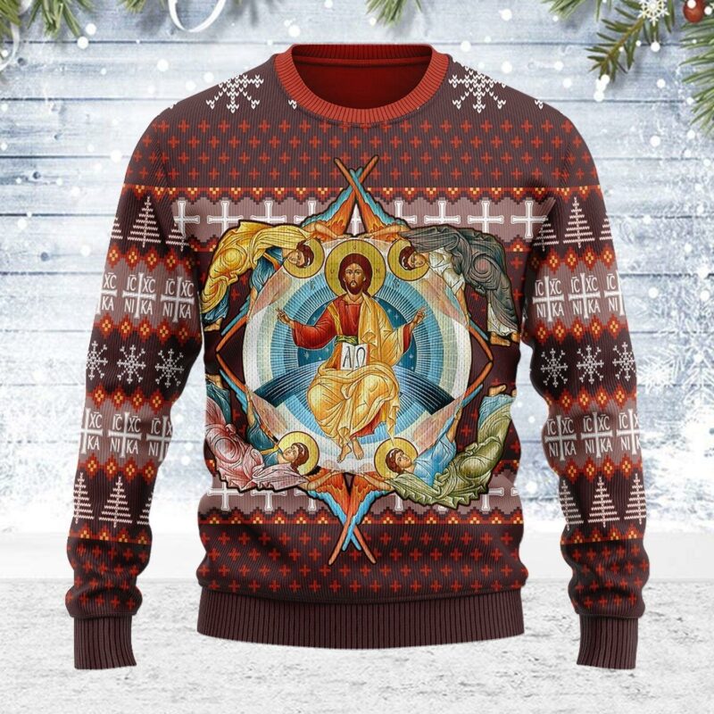 Jesus Orthodoxy Ugly Christmas Sweater