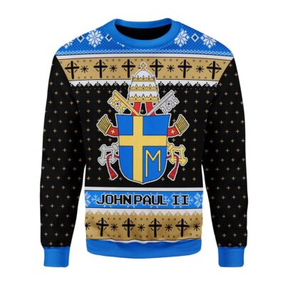 John Paul II Coat of Arms Christmas Sweater