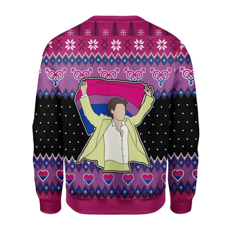 LGBT Bisexual Flag Harry Christmas Sweater