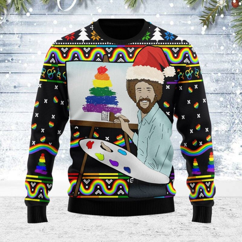 LGBT Painting Ugly Christmas Sweater