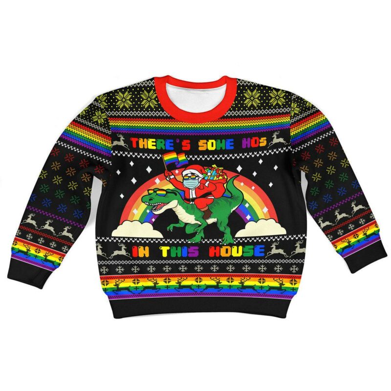 LGBT There's Some Hos In This House Kid Christmas Sweater