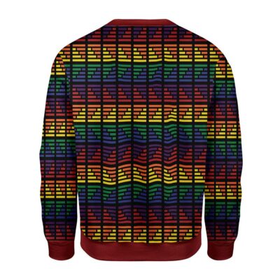 LGBTQ+ Flag Stripes Ugly Christmas Sweater