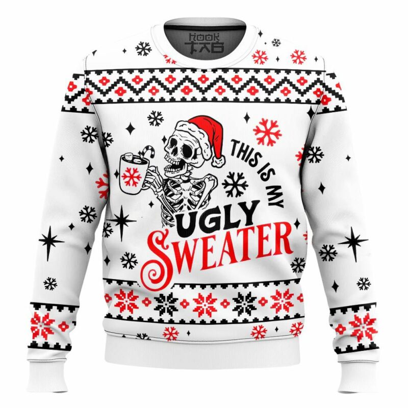 Skeleton: "This is my Ugly Sweater" Christmas Ugly Sweater