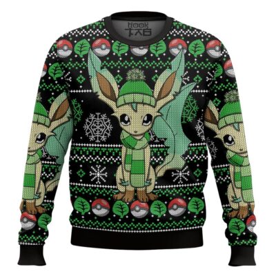 Leafeon Pokemon Christmas Ugly Sweater