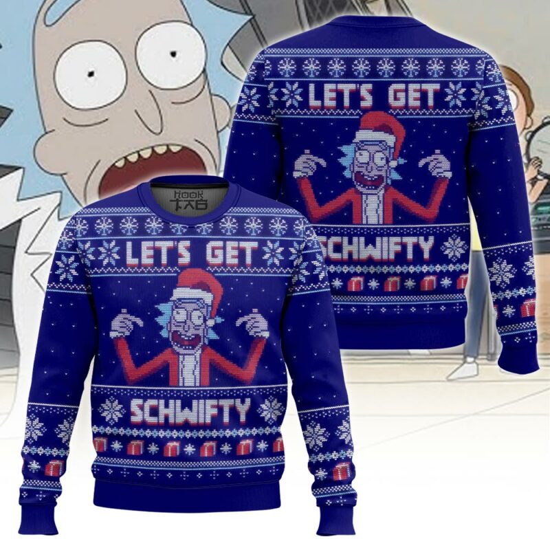 Let’s Get Schwifty! Rick and Morty Ugly Christmas Sweater