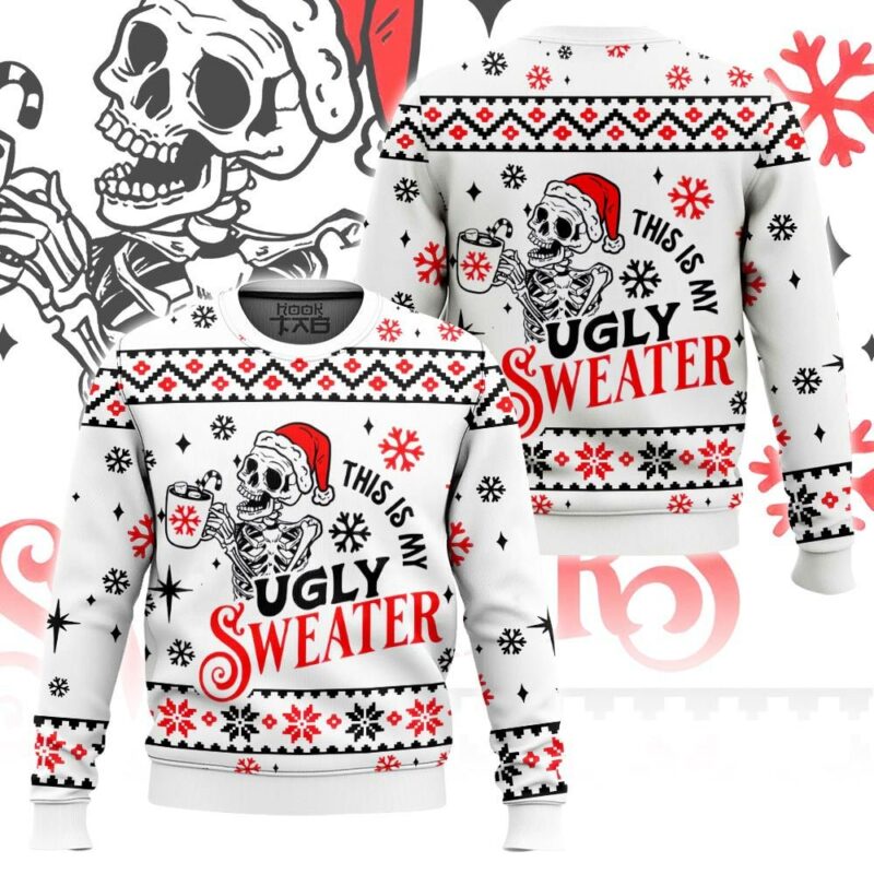 Skeleton: "This is my Ugly Sweater" Christmas Ugly Sweater