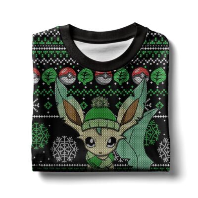 Leafeon Pokemon Christmas Ugly Sweater