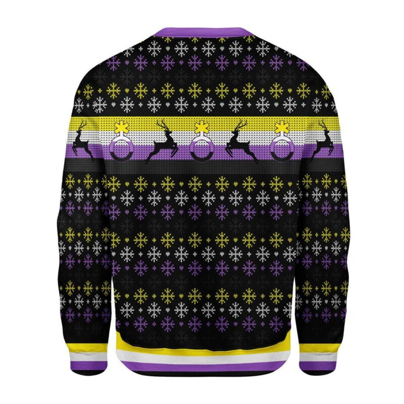 Nonbinary Flag Christmas Sweater