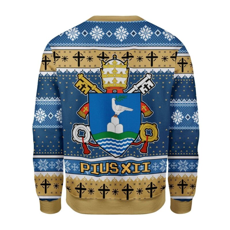 Pius XII Coat Of Arms Christmas Sweater