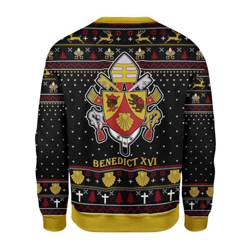 Pope Benedict XVI Coat Of Arms Christmas Sweater