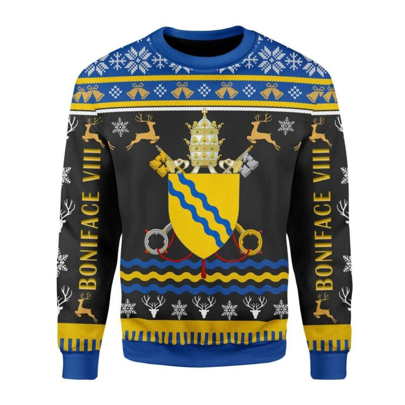 Pope Boniface VIII Coat of Arms Christmas Sweater