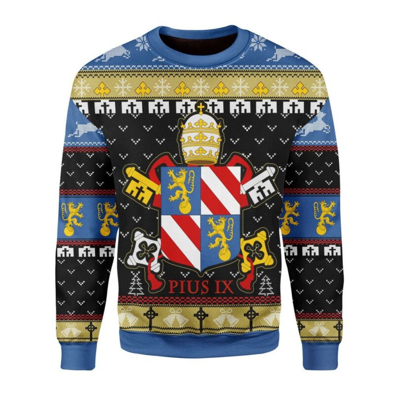 Pope Pius IX Coat Of Arms Christmas Sweater