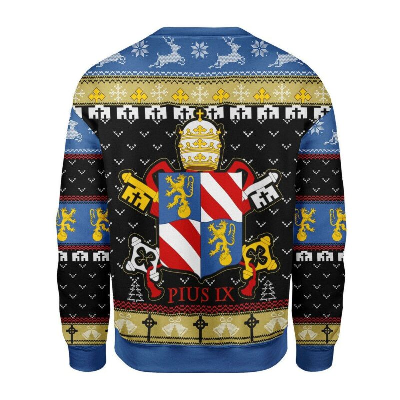 Pope Pius IX Coat Of Arms Christmas Sweater