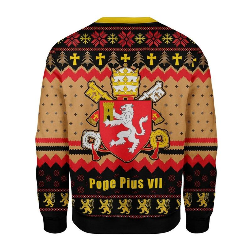 Pope Pius VIII Coat of Arms Christmas Sweater