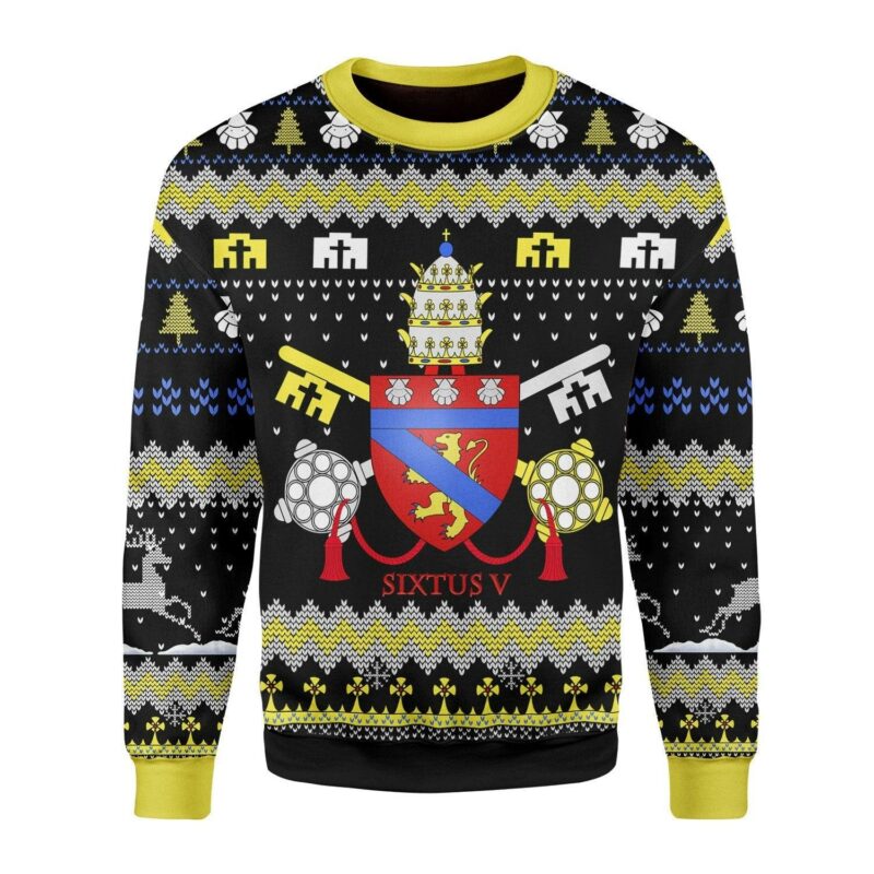 Pope Sixtus V Coat Of Arms Christmas Sweater