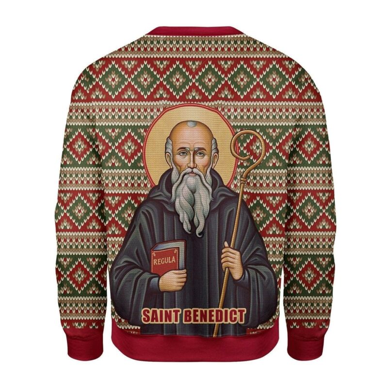 Saint Benedict Christmas Sweater