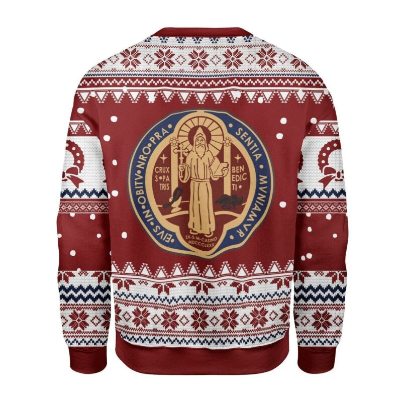 Saint Benedict Medal Christmas Sweater