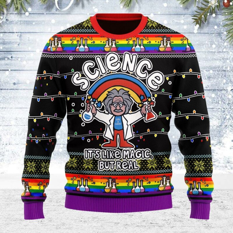 Science LGBT Ugly Christmas Sweater