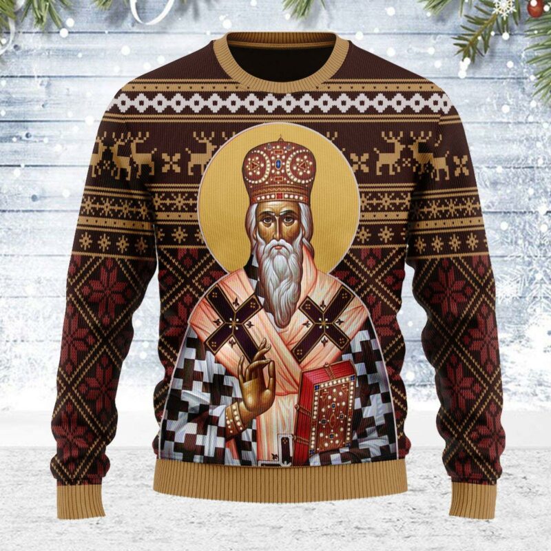 St. Vasilije of Ostrog Ugly Christmas Sweater