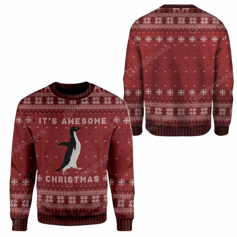 Ugly Awesome Penguin Christmas Custom Sweater Apparel