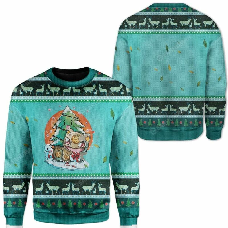 Ugly Christmas Bulbasaur Sweater Apparel