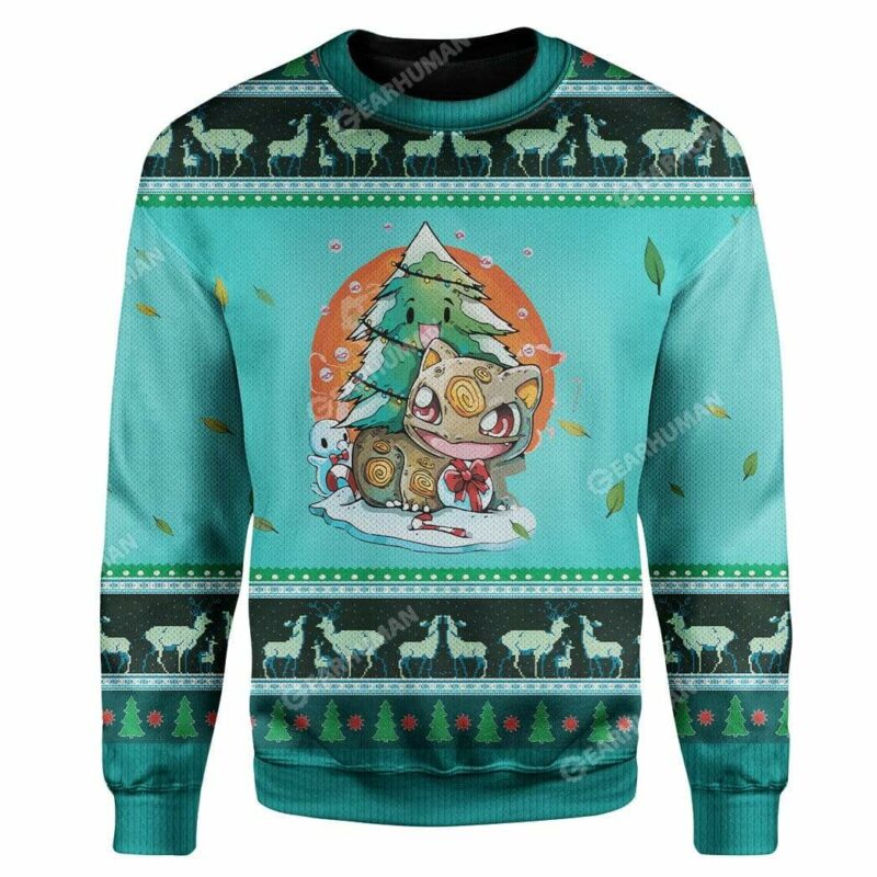 Ugly Christmas Bulbasaur Sweater Apparel