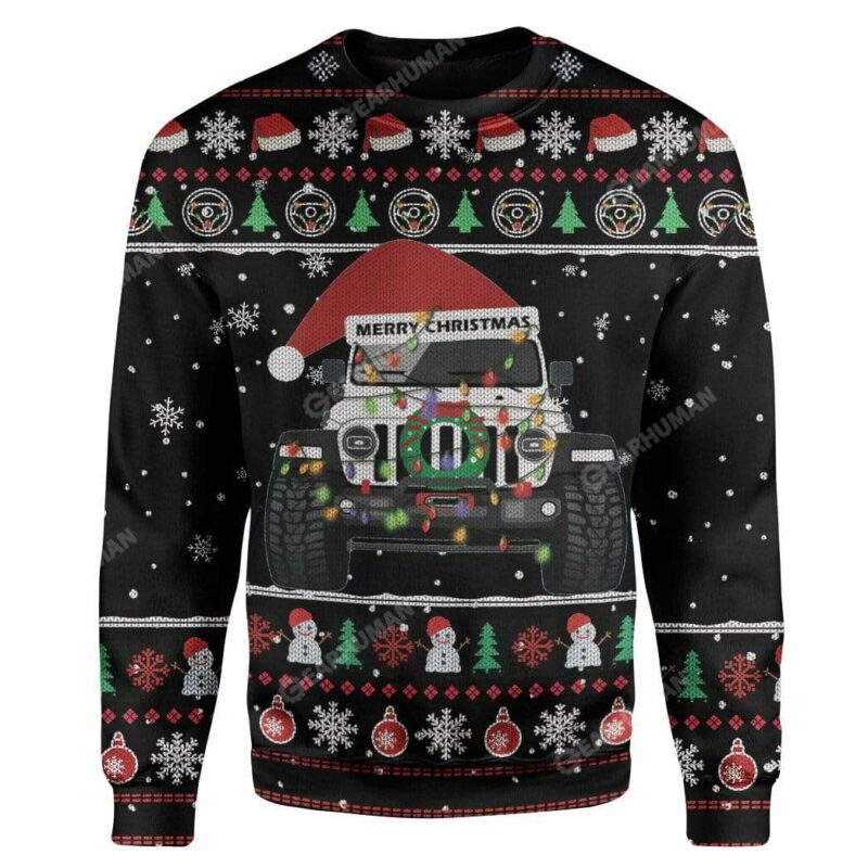 Ugly Christmas Car Custom Sweater Apparel