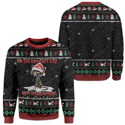 Ugly Christmas Cat Custom Sweater Apparel