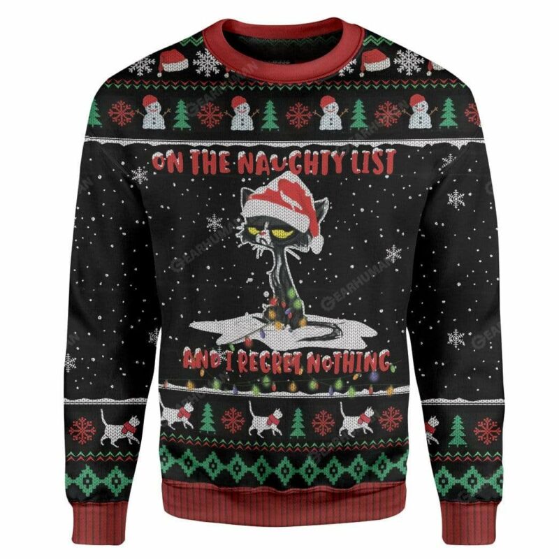 Ugly Christmas Cat Custom Sweater Apparel