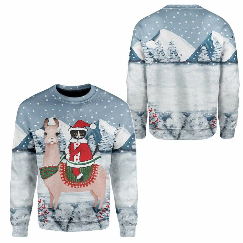 Ugly Christmas Cat Custom Sweater Apparel